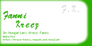 fanni krecz business card